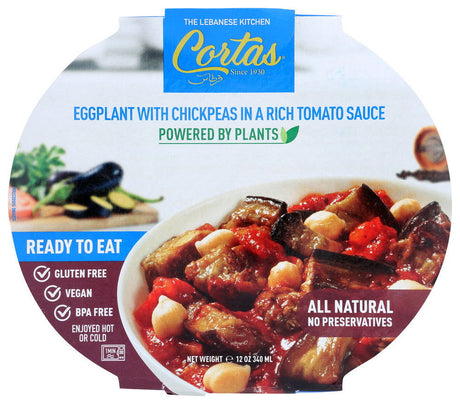 CORTAS: Eggplant With Chickpeas In A Rich Tomato Sauce Ready To Eat Meal, 12 oz - #tag1# - #tag2#