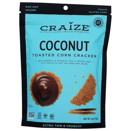 CRAIZE: Crackers Corn Coconut, 4 oz - #tag1# - #tag2#