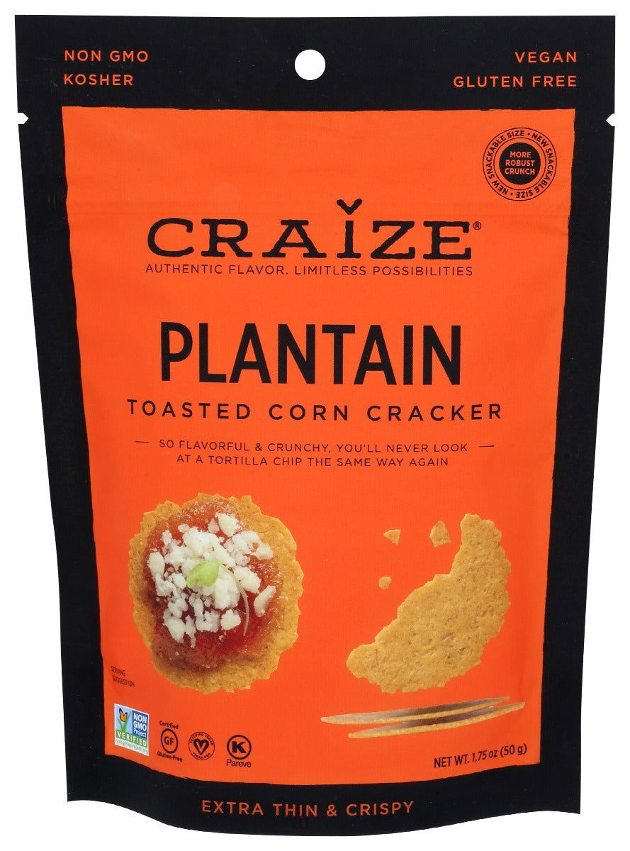 CRAIZE: Plantain Toasted Corn Crackers, 1.75 oz - #tag1# - #tag2#