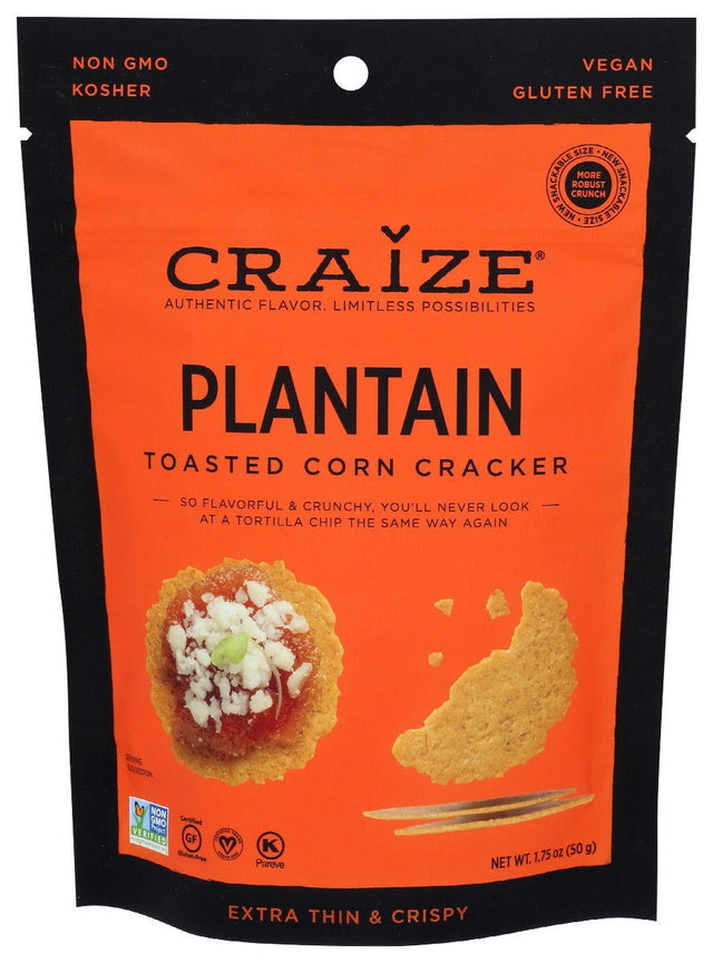 CRAIZE: Plantain Toasted Corn Crackers, 1.75 oz - #tag1# - #tag2#