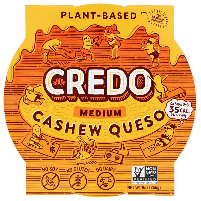 CREDO FOODS: Queso Cashew Medium, 9 oz - #tag1# - #tag2#