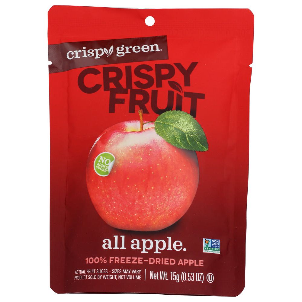 CRISPY GREEN: Apple Dried Single Serve, 0.53 OZ - #tag1# - #tag2#