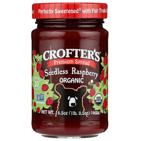 CROFTERS: Conserve Seedless Raspberry Organic, 16.5 oz - Sunshine Co Op. - #tag1# - #tag2# - #tag3# - #tag4#