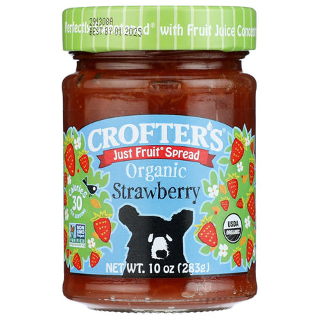 CROFTERS: Just Fruit Spread Strawberry, 10 oz - #tag1# - #tag2#