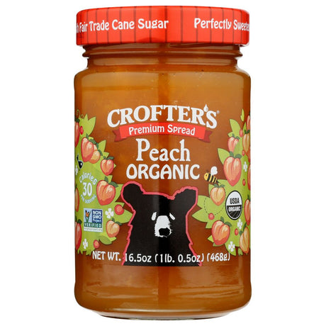 CROFTERS: Premium Spread Organic Peach, 16.5 oz - #tag1# - #tag2#