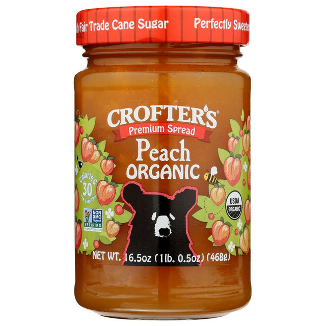 CROFTERS: Premium Spread Organic Peach, 16.5 oz - #tag1# - #tag2#