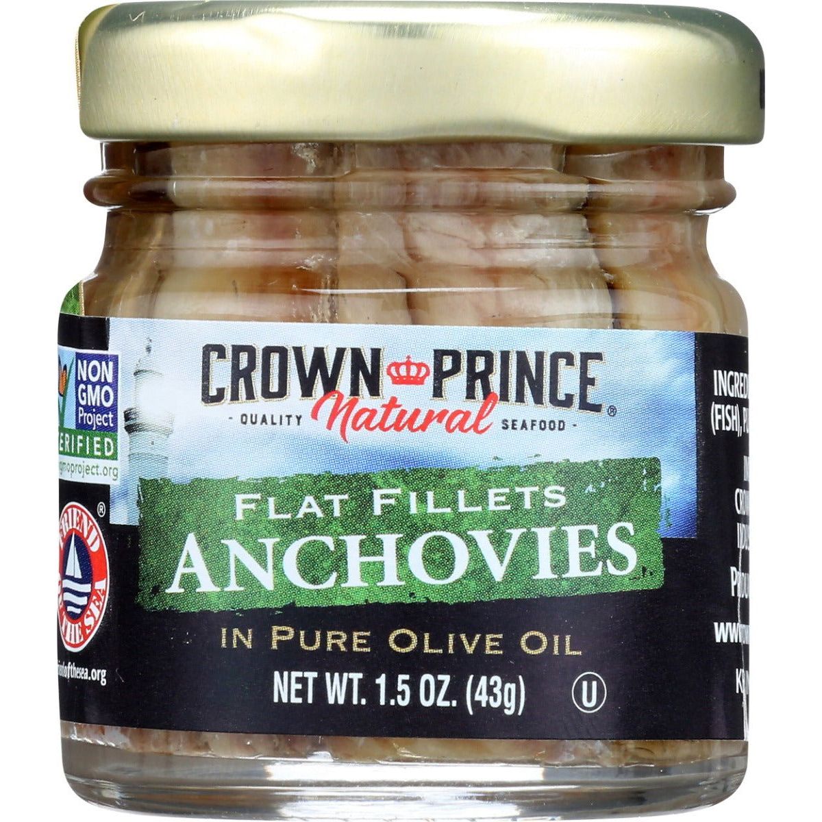 CROWN PRINCE: Flat Fillets of Anchovies in Pure Olive Oil, 1.5 oz - Sunshine Co Op. - #tag1# - #tag2# - #tag3# - #tag4#