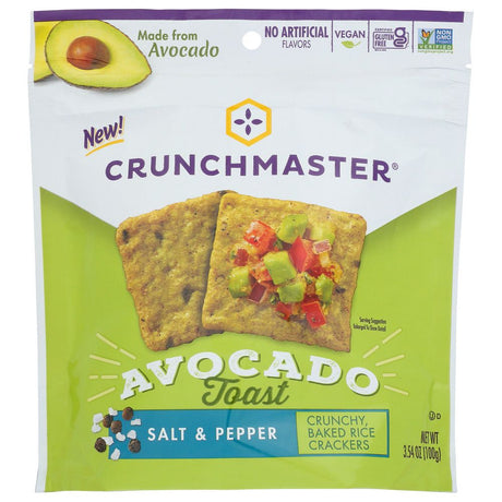 CRUNCHMASTER: Avocado Toast Salt and Pepper Crackers, 3.54 oz - #tag1# - #tag2#