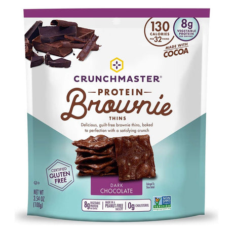 CRUNCHMASTER: Brownie Thin Dark Choc, 3.54 oz - #tag1# - #tag2#