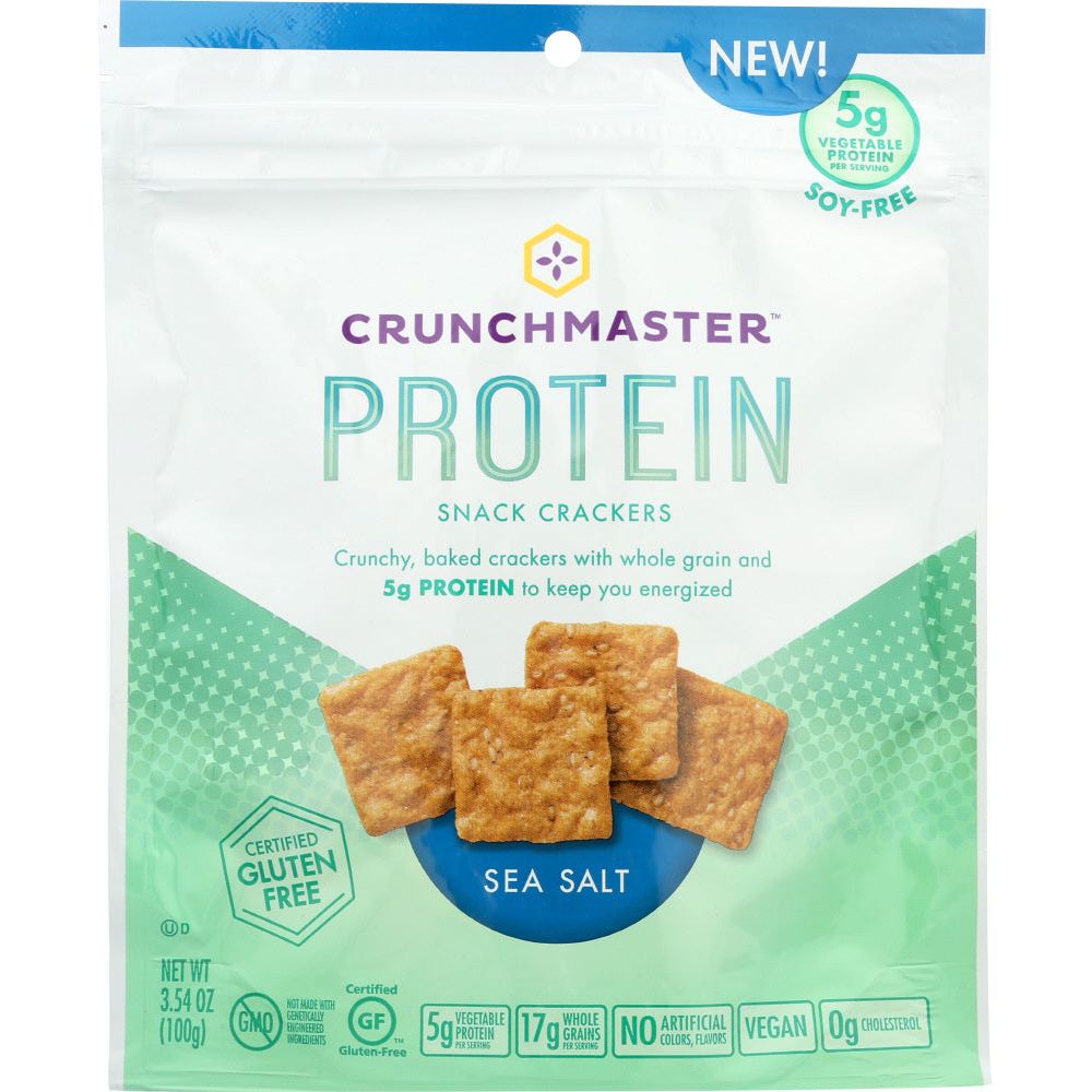 CRUNCHMASTER: Cracker Protein Sea Salt, 3.54 oz - #tag1# - #tag2#