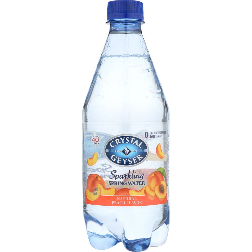 CRYSTAL GEYSER: Sparkling Peach Water 4pk, 72 oz - #tag1# - #tag2#