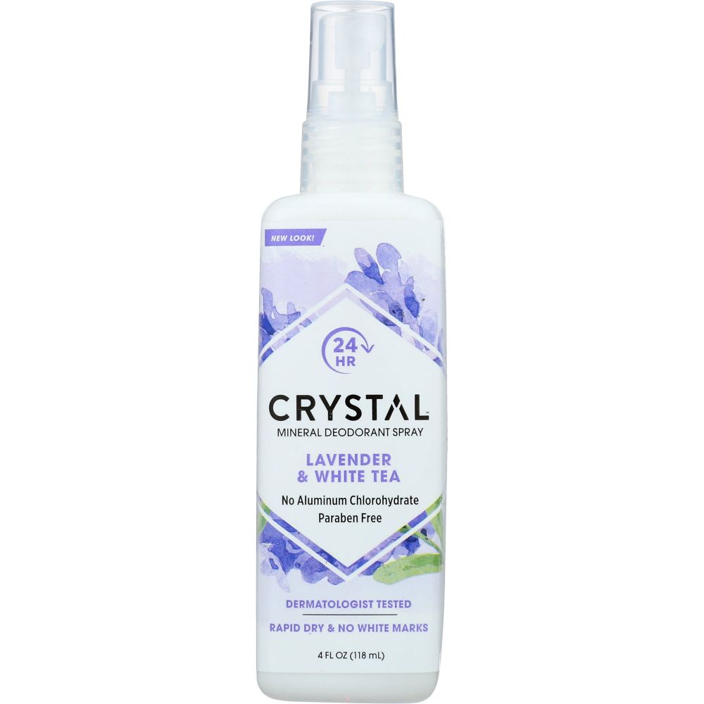 CRYSTAL: Mineral Deodorant Spray Lavender and White Tea, 4 oz - #tag1# - #tag2#