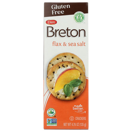 DARE: Breton Gluten Free Original With Flax Crackers, 4.76 oz - #tag1# - #tag2#