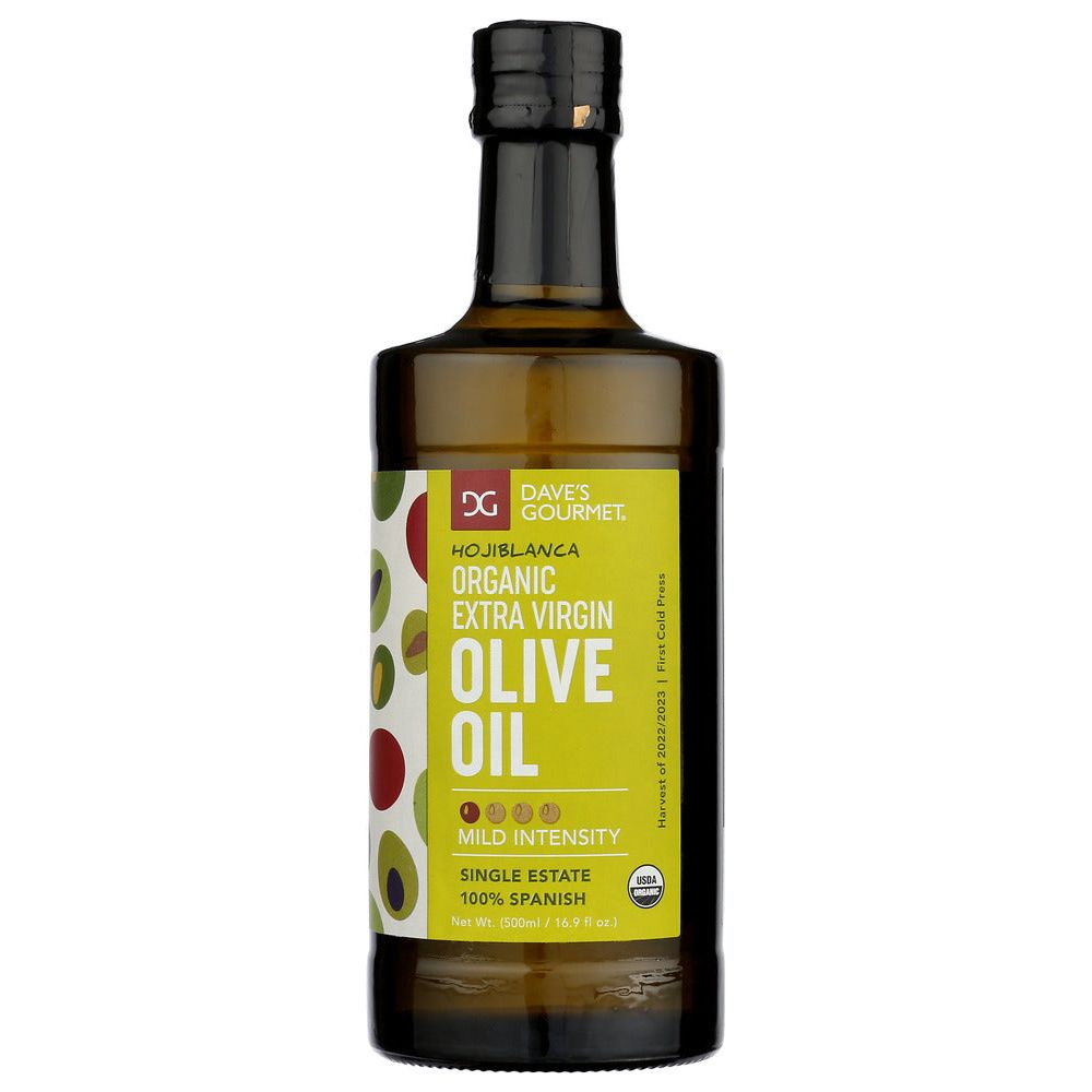 DAVES GOURMET: Organic Hojiblanca Extra Virgin Olive Oil, 500 ml - #tag1# - #tag2#