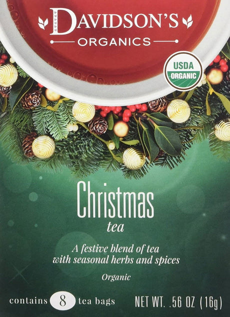 DAVIDISONS: Tea Chrstms 8Bg, 0.56 oz - #tag1# - #tag2#