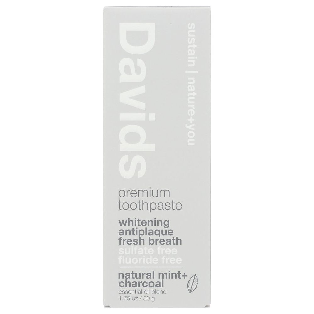 DAVIDS: Toothpaste Charcoal Pprmn, 1.75 OZ - #tag1# - #tag2#