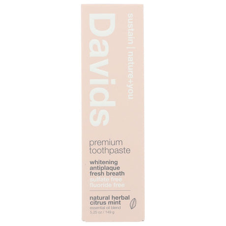 DAVIDS: Toothpst Prm Herb Cit Mnt, 5.25 OZ - #tag1# - #tag2#