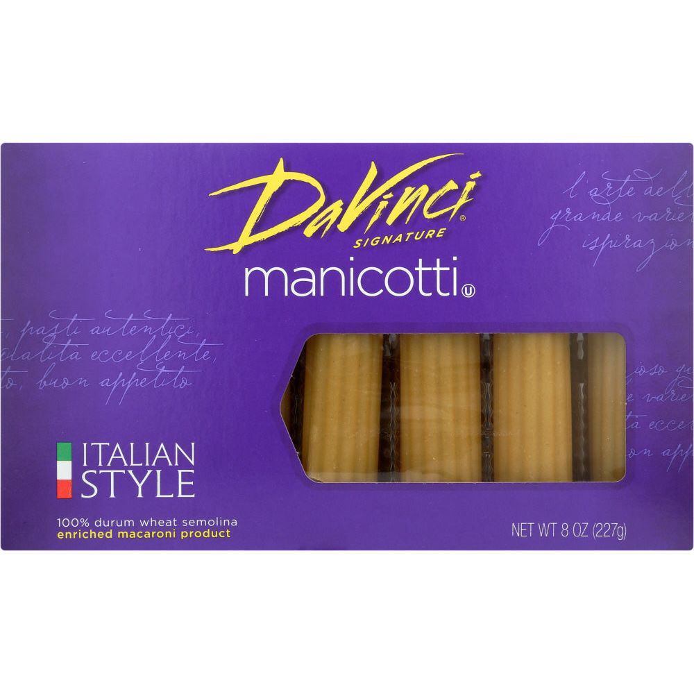 DAVINCI: Manicotti Cannelloni Pasta, 8 oz - #tag1# - #tag2#