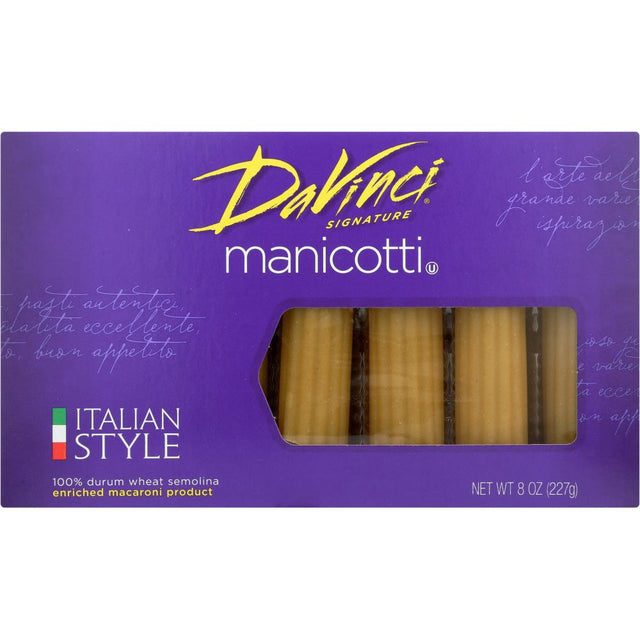 DAVINCI: Manicotti Cannelloni Pasta, 8 oz - #tag1# - #tag2#