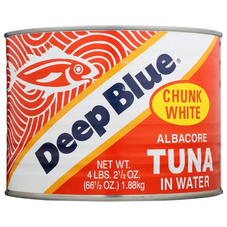 DEEP BLUE: Chunk White Albacore Tuna In Water, 4 lb - Sunshine Co Op. - #tag1# - #tag2# - #tag3# - #tag4#