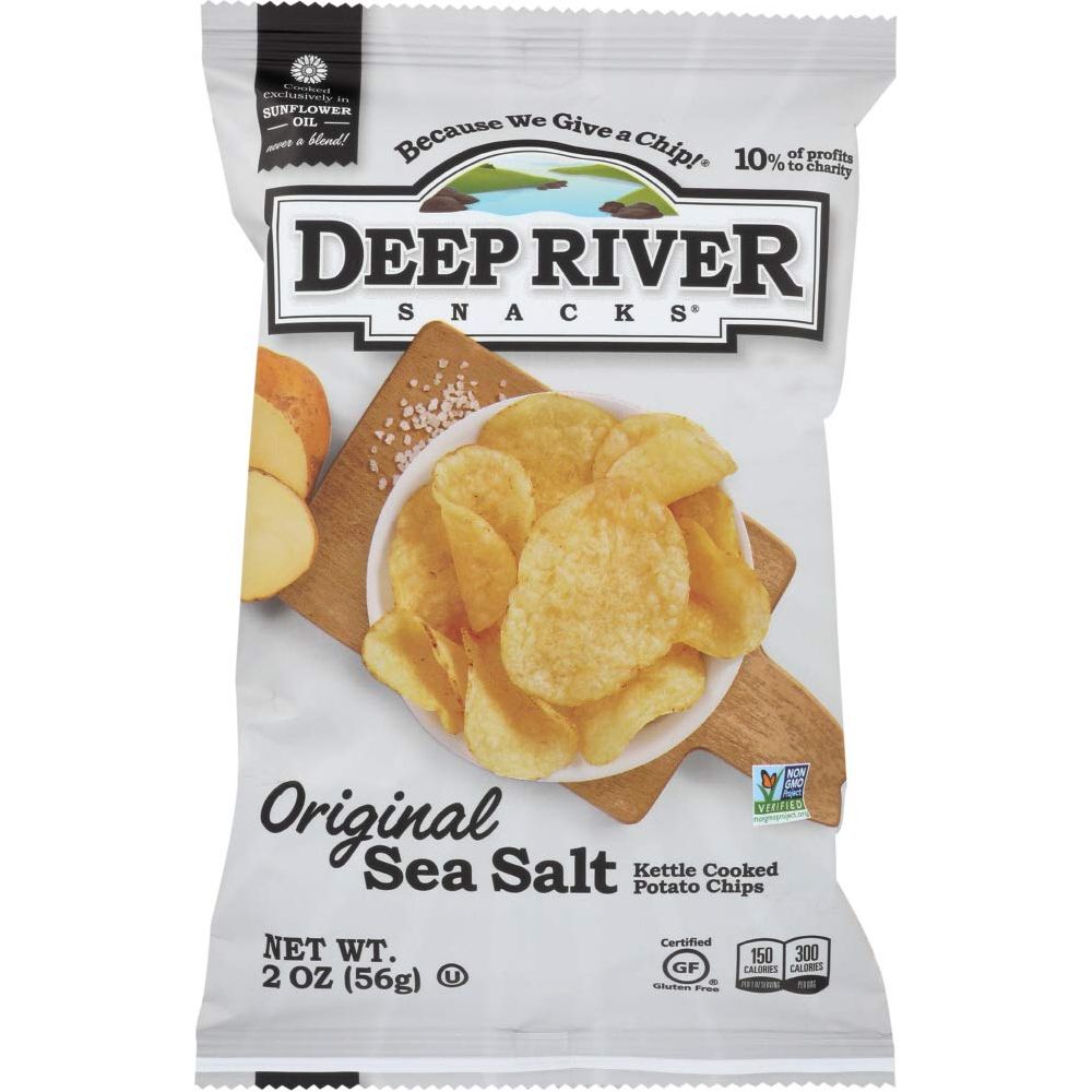 DEEP RIVER: Original Sea Salt Kettle Cooked Potato Chips, 2 oz - Sunshine Co Op. - #tag1# - #tag2# - #tag3# - #tag4#