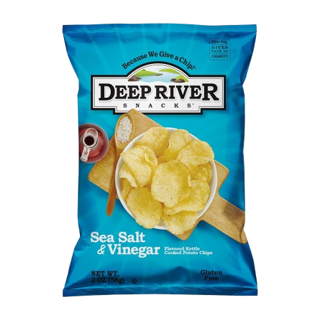 DEEP RIVER: Sea Salt and Vinegar Kettle Cooked Potato Chips, 2 oz - Sunshine Co Op. - #tag1# - #tag2# - #tag3# - #tag4#