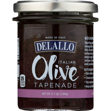 DELALLO: Black Olive Tapenade, 6.7 oz - Sunshine Co Op. - #tag1# - #tag2# - #tag3# - #tag4#