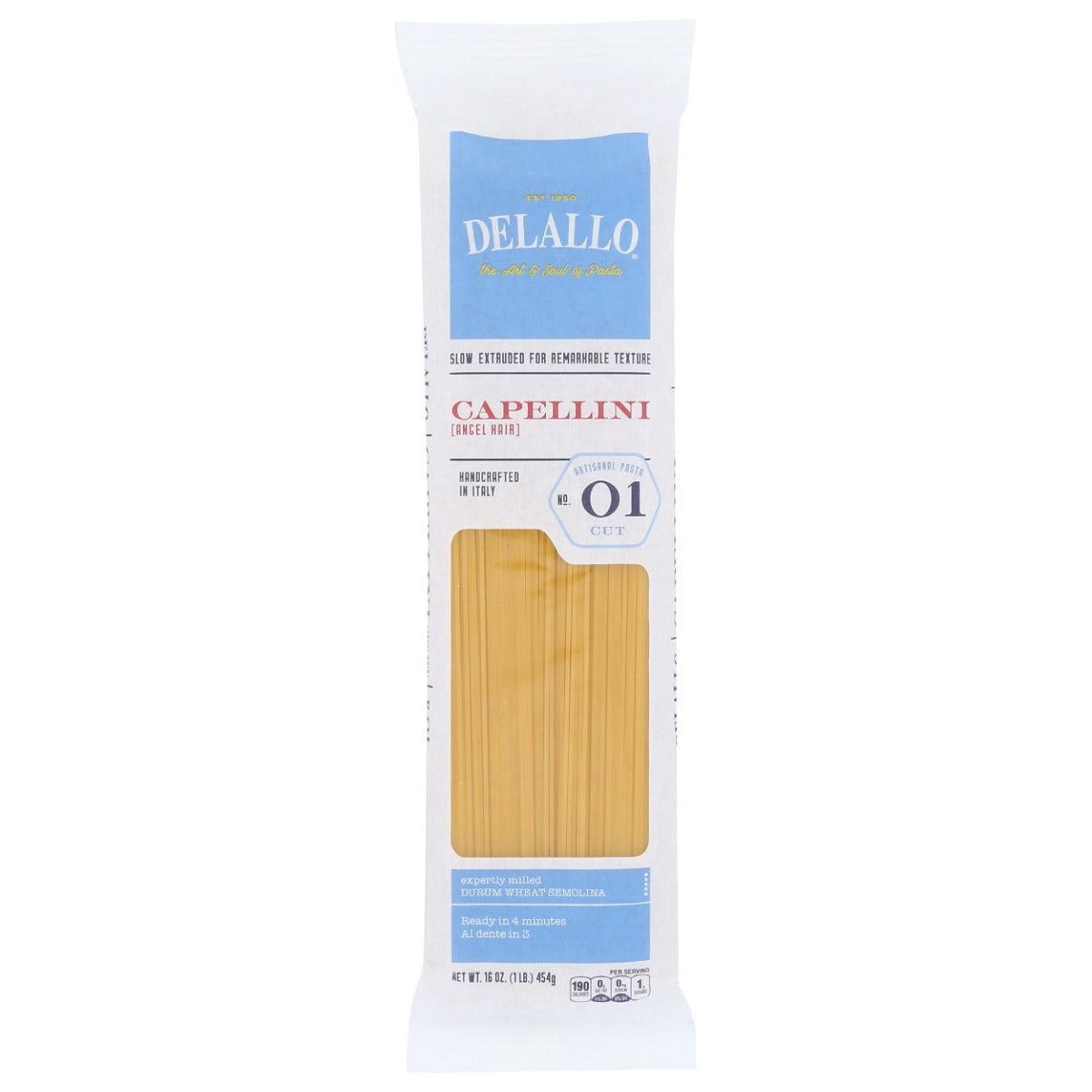 DELALLO: Capallini Pasta Bag, 16 oz - Sunshine Co Op. - #tag1# - #tag2# - #tag3# - #tag4#