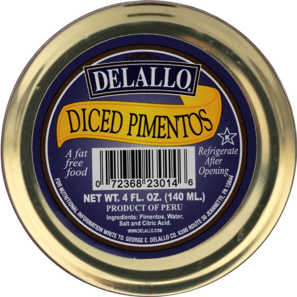 DELALLO: Diced Pimentos, 4 oz - #tag1# - #tag2#