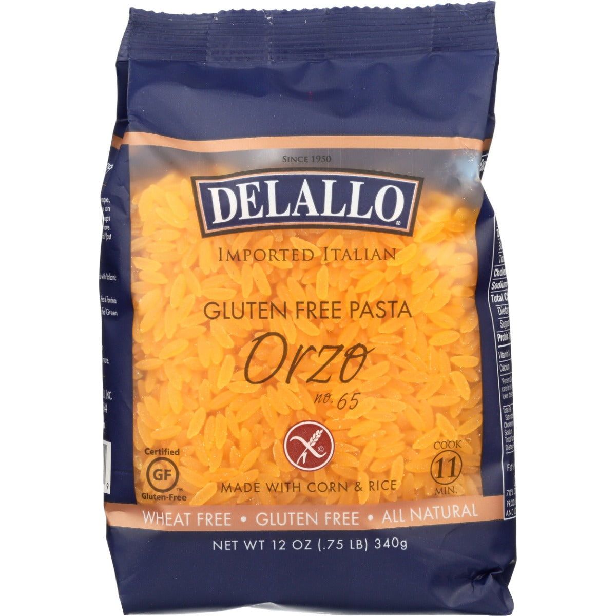 DELALLO: Gluten Free Corn & Rice Pasta Orzo No. 65, 12 oz - Sunshine Co Op. - #tag1# - #tag2# - #tag3# - #tag4#