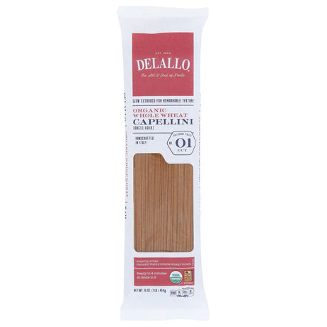 DELALLO: Organic Pasta Capellini Whole Wheat No.1, 16 oz - #tag1# - #tag2#
