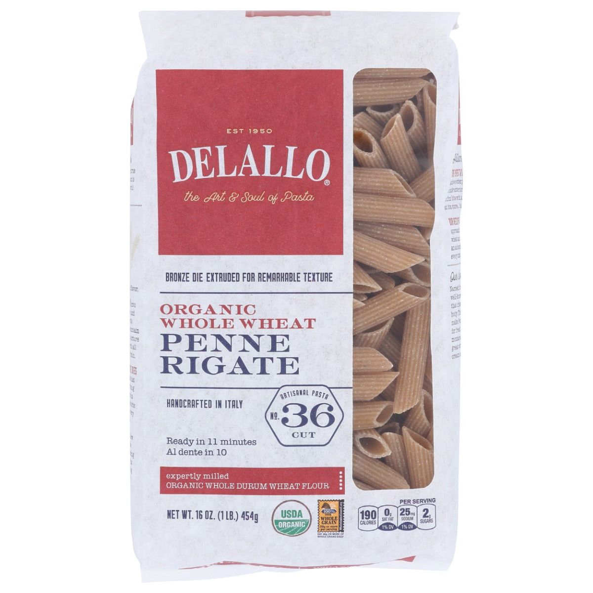 DELALLO: Organic Penne Rigate Pasta No.36, 16 oz - #tag1# - #tag2#
