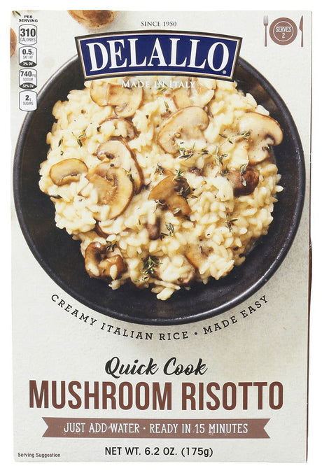 DELALLO: Quick Cook Mushroom Risotto, 6.2 oz - #tag1# - #tag2#