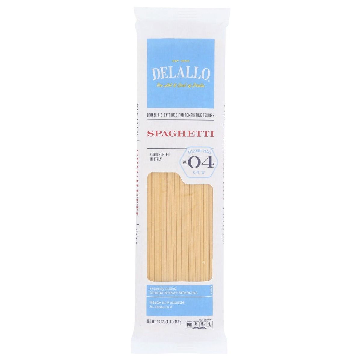 DELALLO: Spaghetti Pasta Bag, 16 oz - Sunshine Co Op. - #tag1# - #tag2# - #tag3# - #tag4#