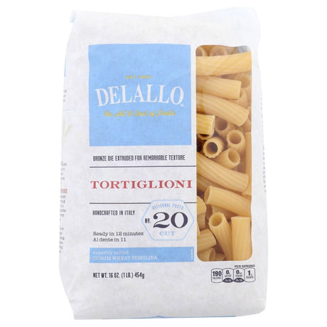 DELALLO: Tortiglioni Pasta, 16 oz - Sunshine Co Op. - #tag1# - #tag2# - #tag3# - #tag4#