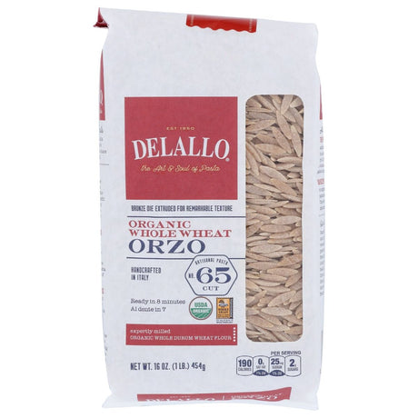 DELALLO: Whole Wheat Orzo Pasta, 16 oz - #tag1# - #tag2#