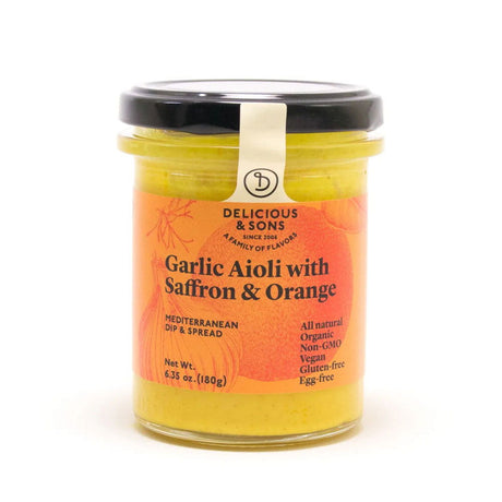 DELICIOUS AND SONS: Garlic Aioli With Saffron & Orange, 6.35 oz - #tag1# - #tag2#