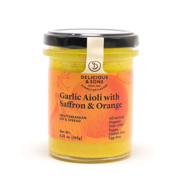 DELICIOUS AND SONS: Garlic Aioli With Saffron & Orange, 6.35 oz - #tag1# - #tag2#
