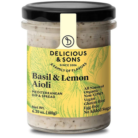 DELICIOUS AND SONS: Organic Basil & Lemon Aioli, 6.35 oz - #tag1# - #tag2#