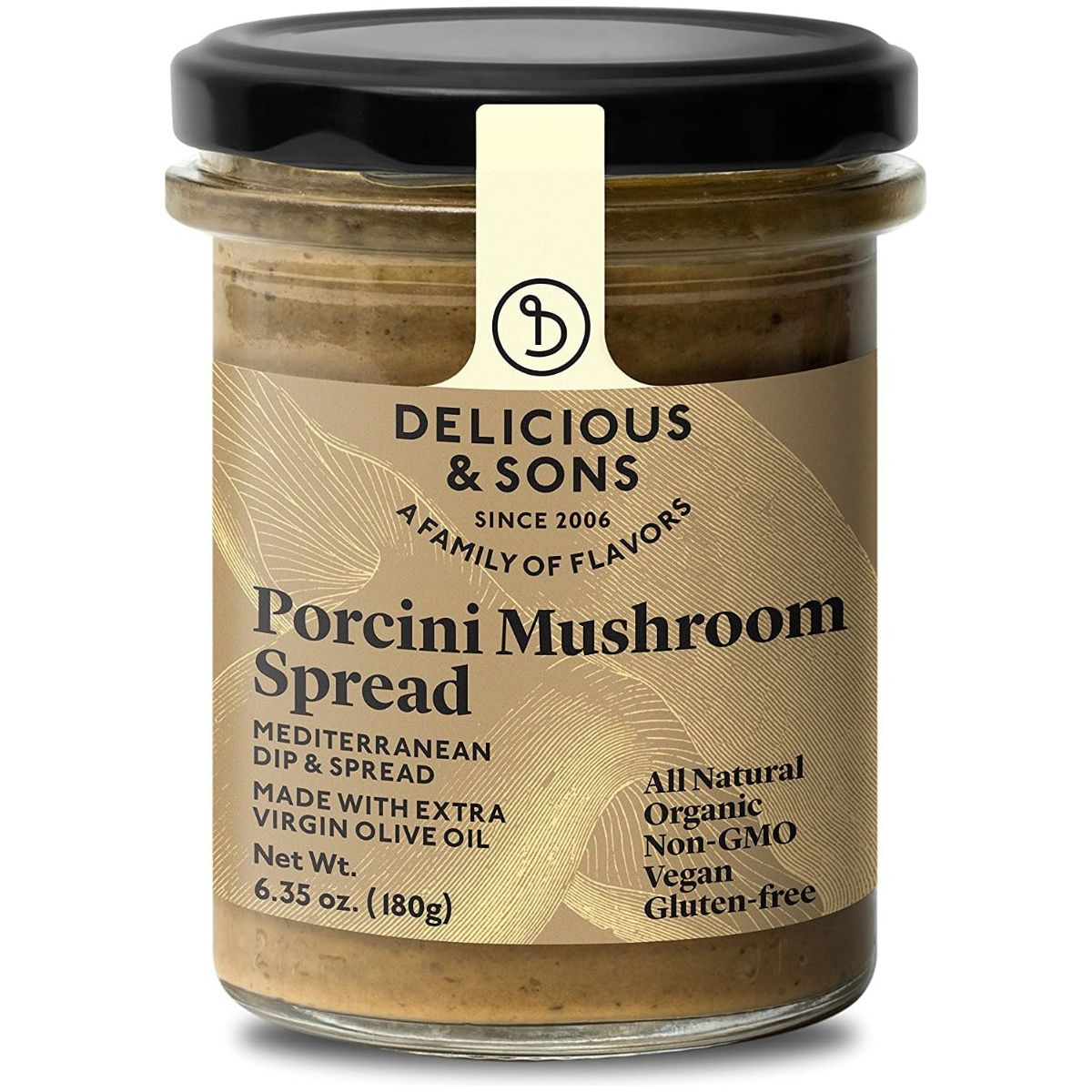 DELICIOUS AND SONS: Porcini Mushroom Spread, 6.35 oz - #tag1# - #tag2#