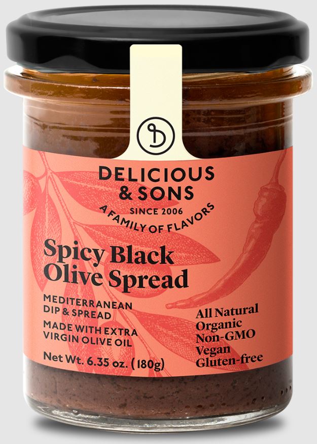 DELICIOUS AND SONS: Spicy Black Olive Spread, 6.35 oz - #tag1# - #tag2#