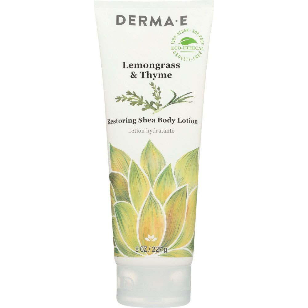 DERMA E: Lemongrass & Thyme Restoring Shea Body Lotion, 8 oz - #tag1# - #tag2#