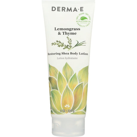 DERMA E: Lemongrass & Thyme Restoring Shea Body Lotion, 8 oz - #tag1# - #tag2#