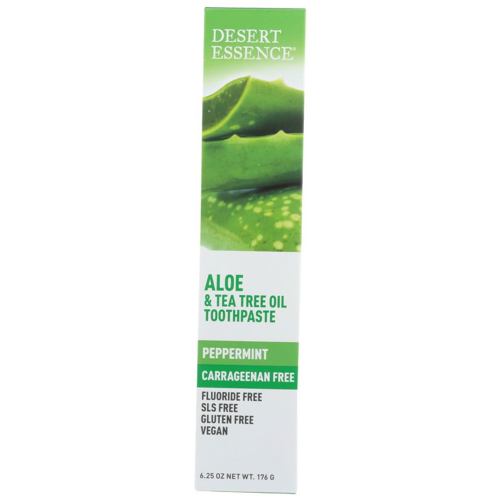 DESERT ESSENCE: Aloe and Tea Tree Oil Toothpaste, 6.25 oz - Sunshine Co Op. - #tag1# - #tag2# - #tag3# - #tag4#
