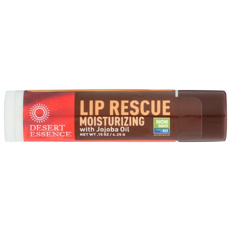 DESERT ESSENCE: Lip Rescue Moisturizing Jojoba Oil Lip Balm, 0.15 oz - #tag1# - #tag2#