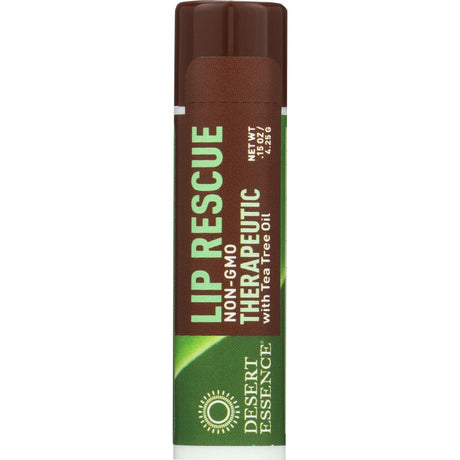 DESERT ESSENCE: Lip Rescue Therapeutic Tea Tree Oil Lip Balm, 0.15 oz - #tag1# - #tag2#