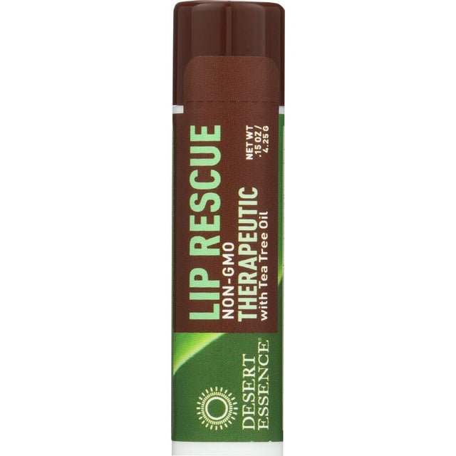 DESERT ESSENCE: Lip Rescue Therapeutic Tea Tree Oil Lip Balm, 0.15 oz - #tag1# - #tag2#