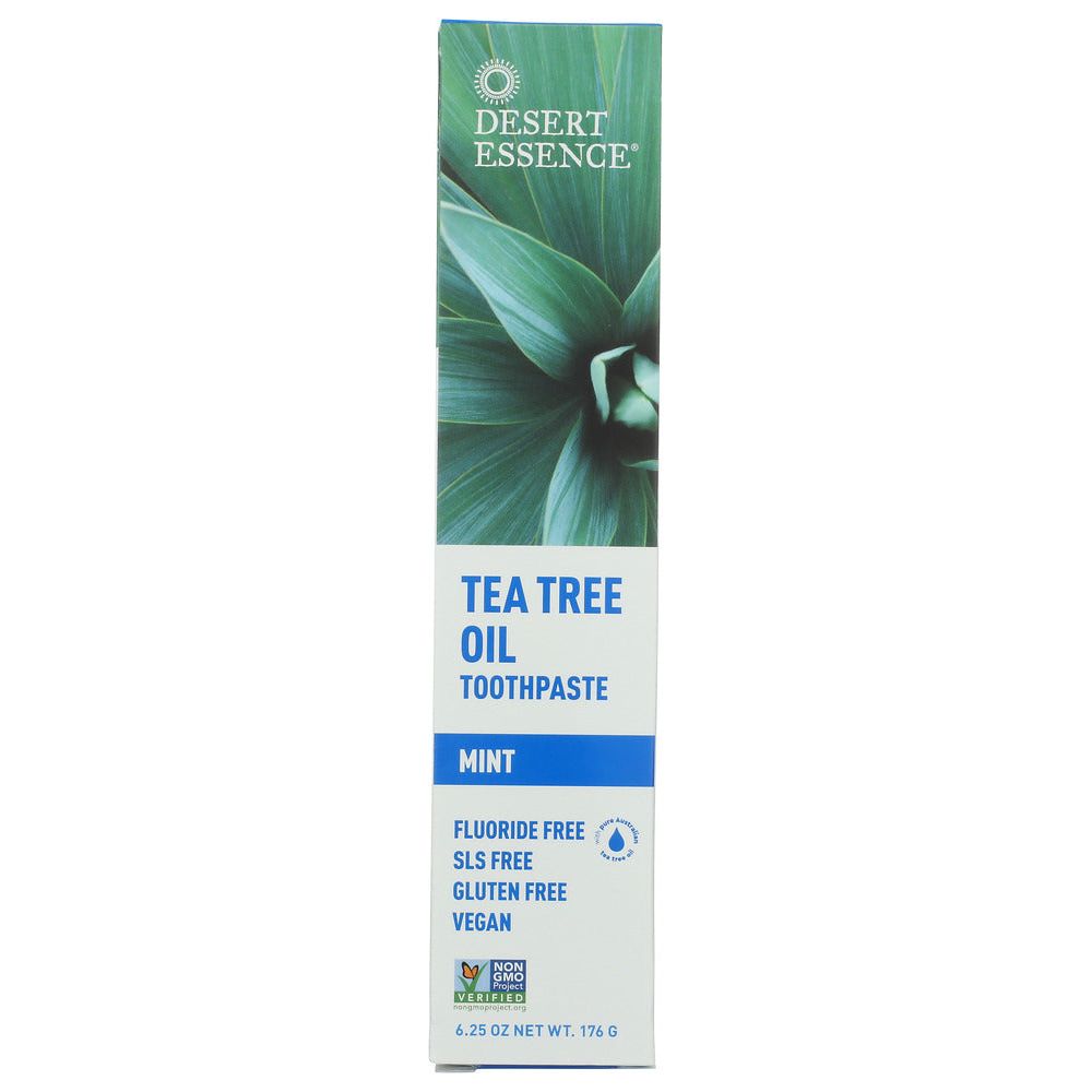 DESERT ESSENCE: Natural Tea Tree Oil Toothpaste Mint, 6.25 oz - #tag1# - #tag2#