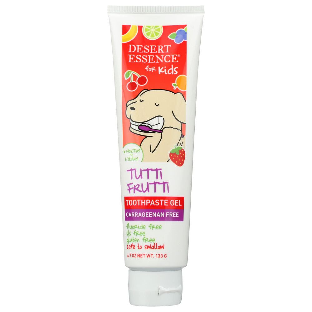 DESERT ESSENCE: Tutti Frutti Gel Toothpaste, 4.7 oz - #tag1# - #tag2#