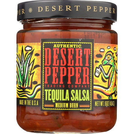 DESERT PEPPER: Tequila Salsa Medium Burn, 16 oz - Sunshine Co Op. - #tag1# - #tag2# - #tag3# - #tag4#